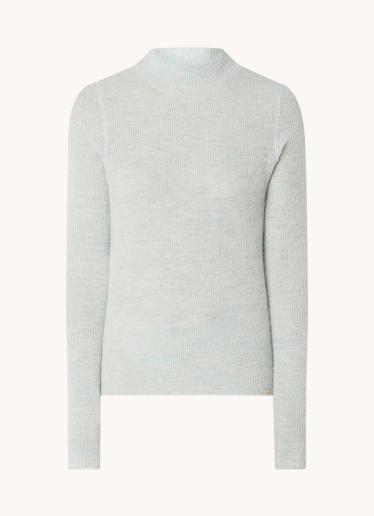 Cinque Dames Cicludy fijngebreide pullover in alpaca wolblend in de kleur Mint