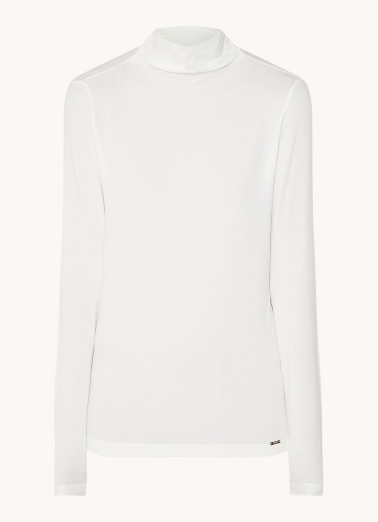 Cinque Dames Cilaren jersey top met col in de kleur Creme