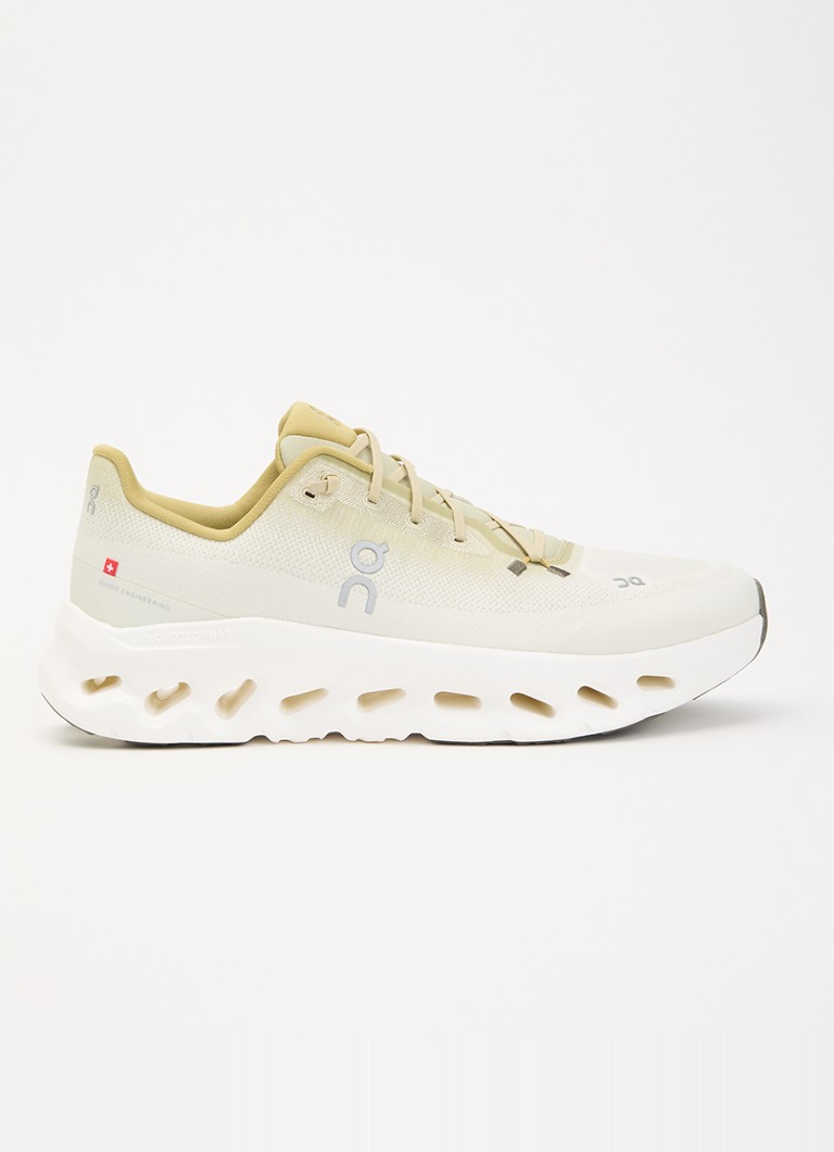On Heren Cloudtilt sneaker met gebreid bovenwerk en logo in de kleur Lichtgroen, maat: 45