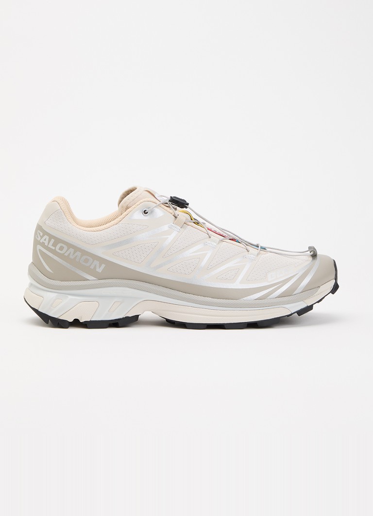 Salomon Heren XT-6 sneaker met mesh details en metallic finish in de kleur Beige, maat: 44