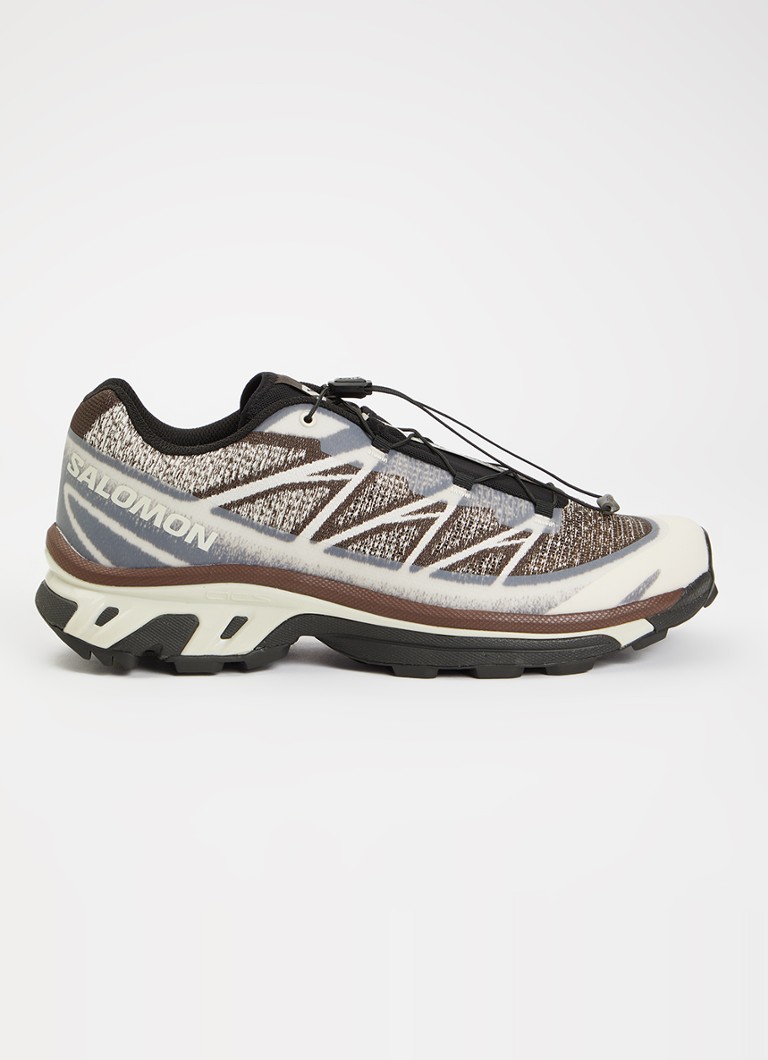 Salomon Heren XT-6 Shadow sneaker met gebreid bovenwerk en logo in de kleur Kastanjebruin, maat: 43 1/3