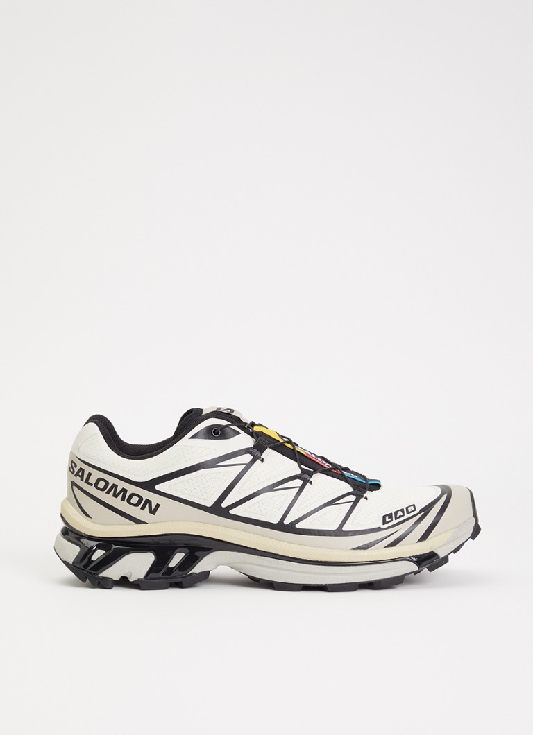 Salomon Heren XT-6 sneaker met details van mesh in de kleur Vanillegeel, maat: 44