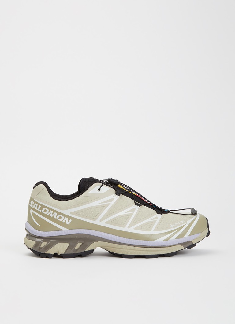 Salomon Heren XT-6 Gore-Tex sneaker met mesh details in de kleur Khaki, maat: 44