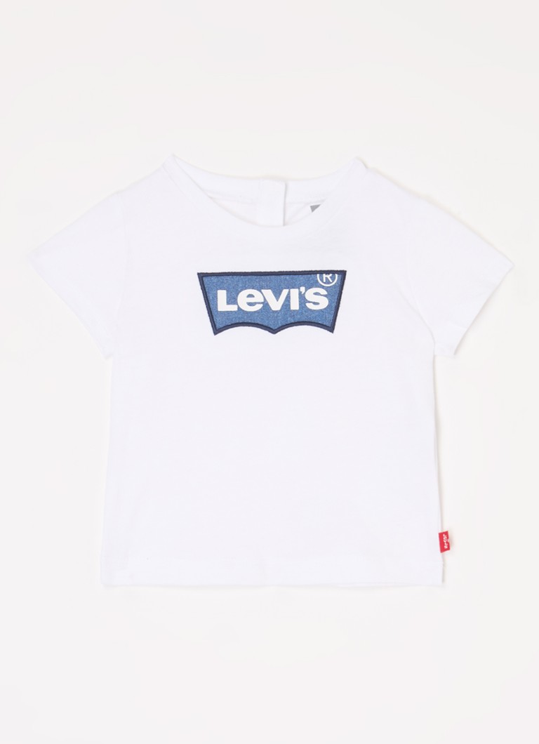 Levi's Jongens T-shirt met logoprint in de kleur Wit, maat: 36M