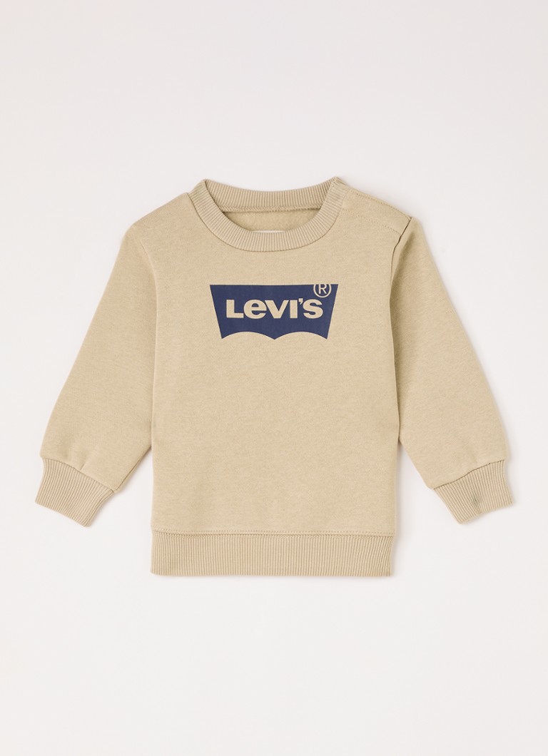 Levi's Meisjes Sweater met logo in de kleur Beige, maat: 36M=98