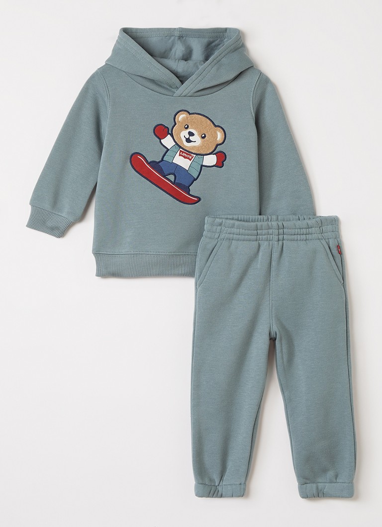 Levi's Jongens Sweater met joggingbroek in de kleur Zeegroen, maat: 3M=62