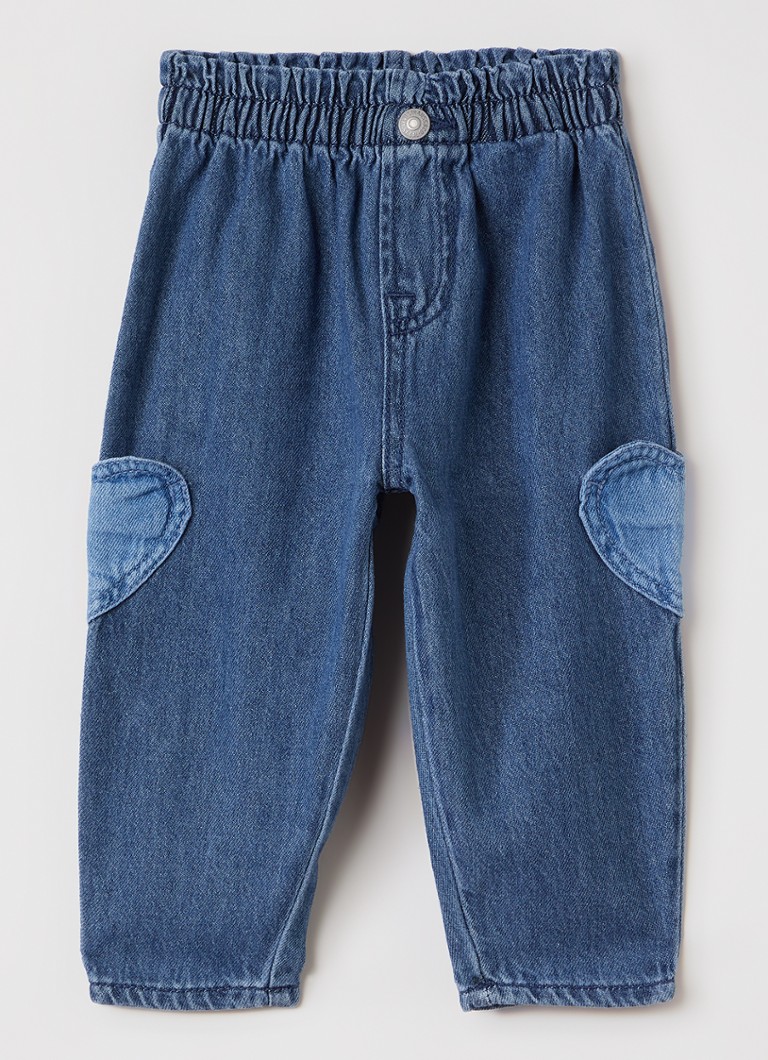 Levi's Meisjes Loose fit jeans met borduring in de kleur Blauw, maat: 18M=86