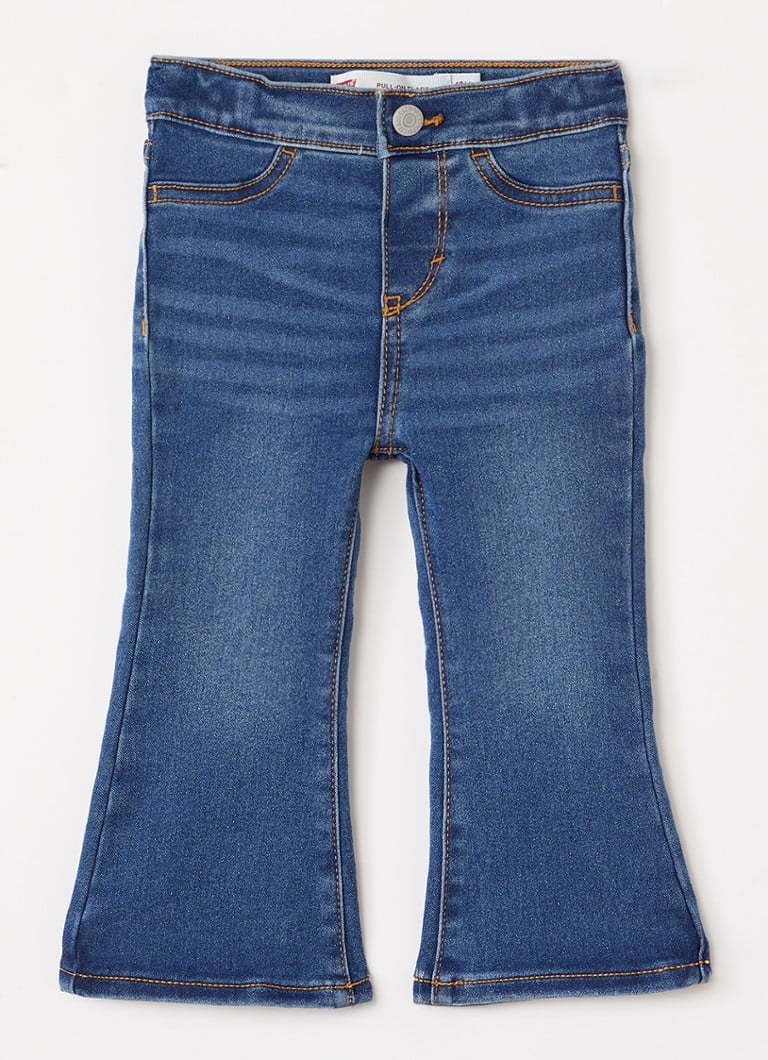 Levi's Meisjes Flared jeans met donkere wassing in de kleur Indigo, maat: 12M=80
