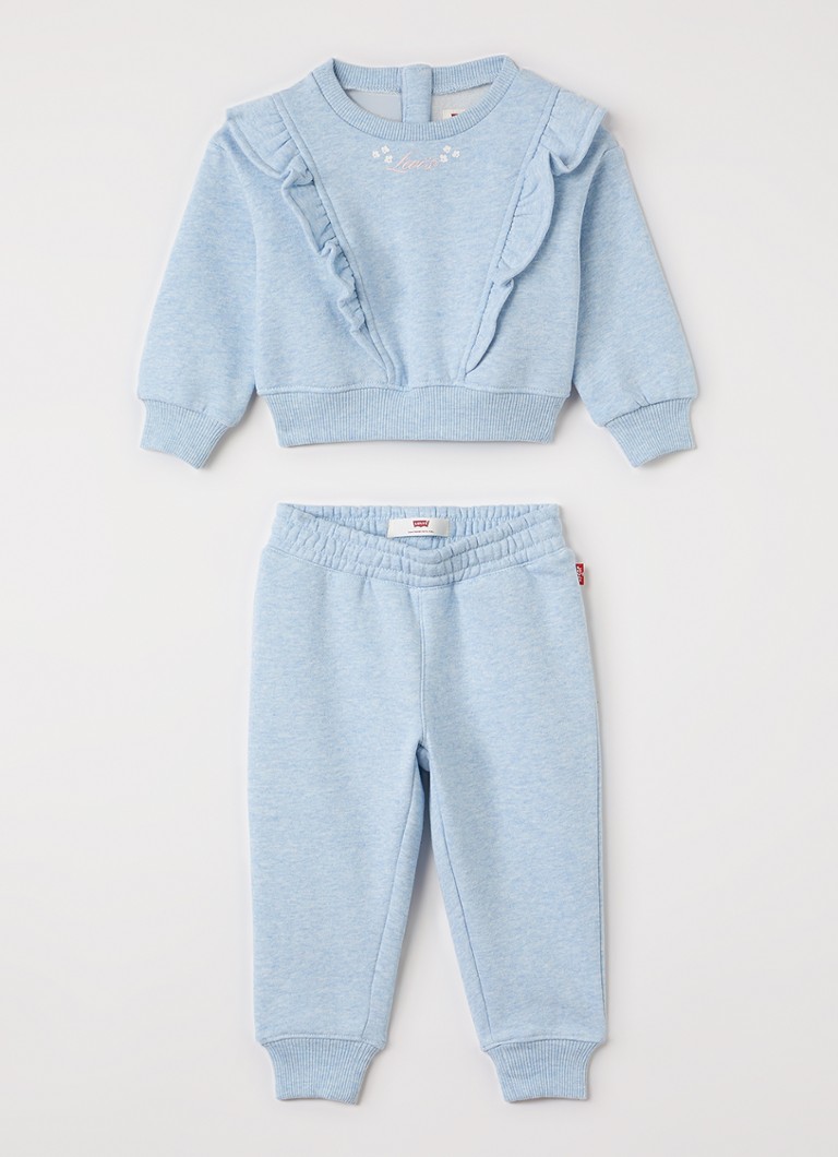 Levi's Meisjes Set van sweater met joggingbroek 2-delig in de kleur Lichtblauw, maat: 36M=98