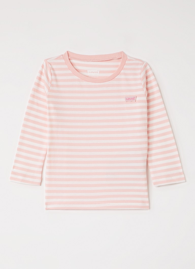 Levi's Meisjes Longsleeve met streepprint in de kleur Roze, maat: 18M=86