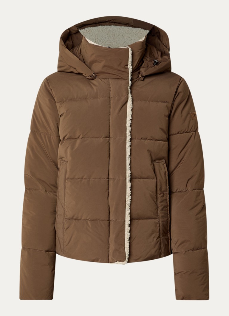 Moscow Dames Valley gewatteerde parka met steekzakken in de kleur Bruin