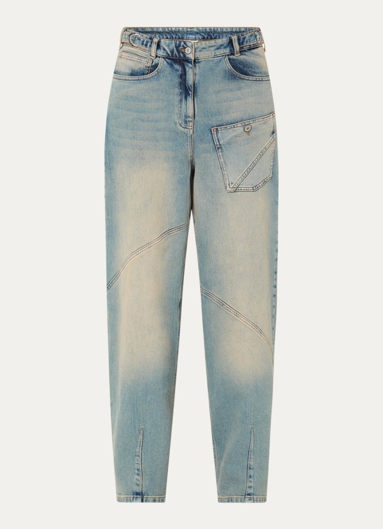 Moscow Dames Rose high waist straight leg jeans met lichte wassing in de kleur Jeans