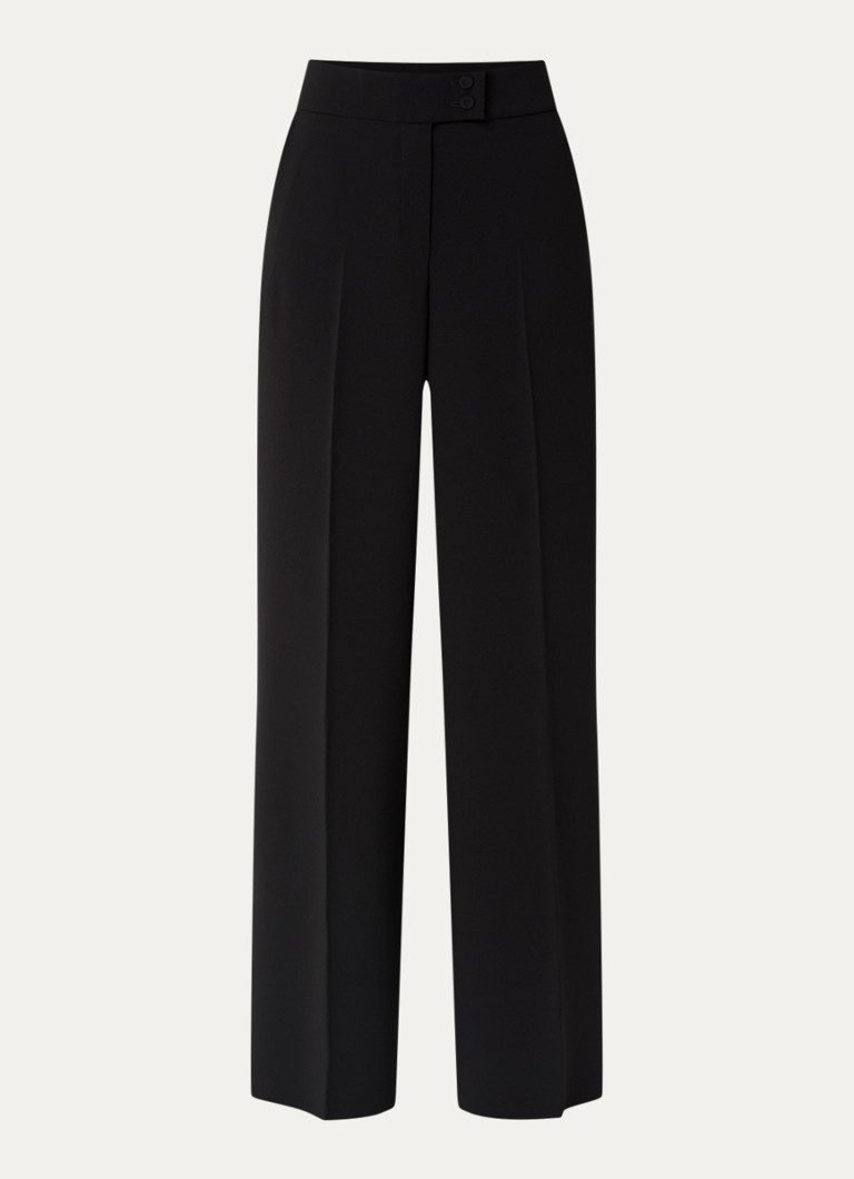 Pennyblack Dames Emblema high waist wide fit pantalon met steekzakken in de kleur Zwart