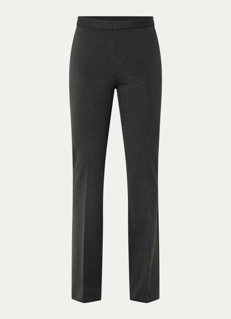 Pennyblack Dames High waist flared fit joggingbroek met steekzakken in de kleur Donkergrijs