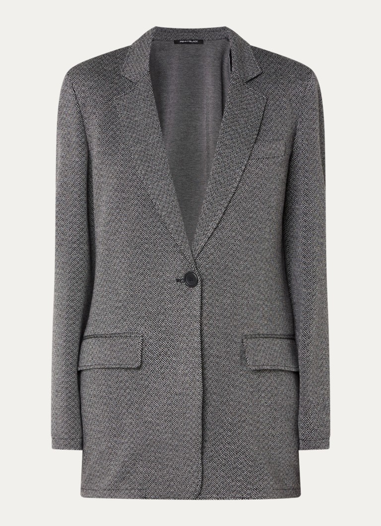 Pennyblack Dames Mania gemêleerde blazer met schoudervulling in de kleur Grijsmele