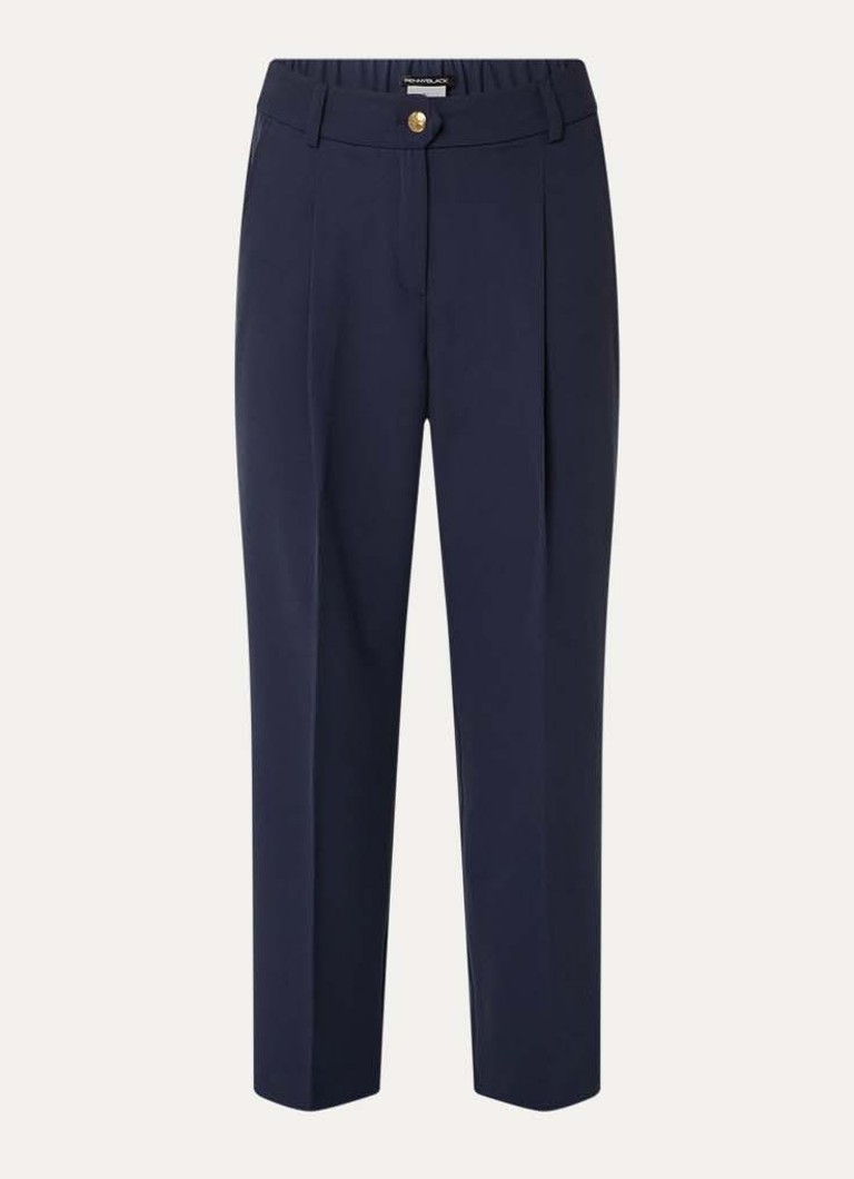 Pennyblack Dames Madia high waist straight fit pantalon met steekzakken in de kleur Royalblauw