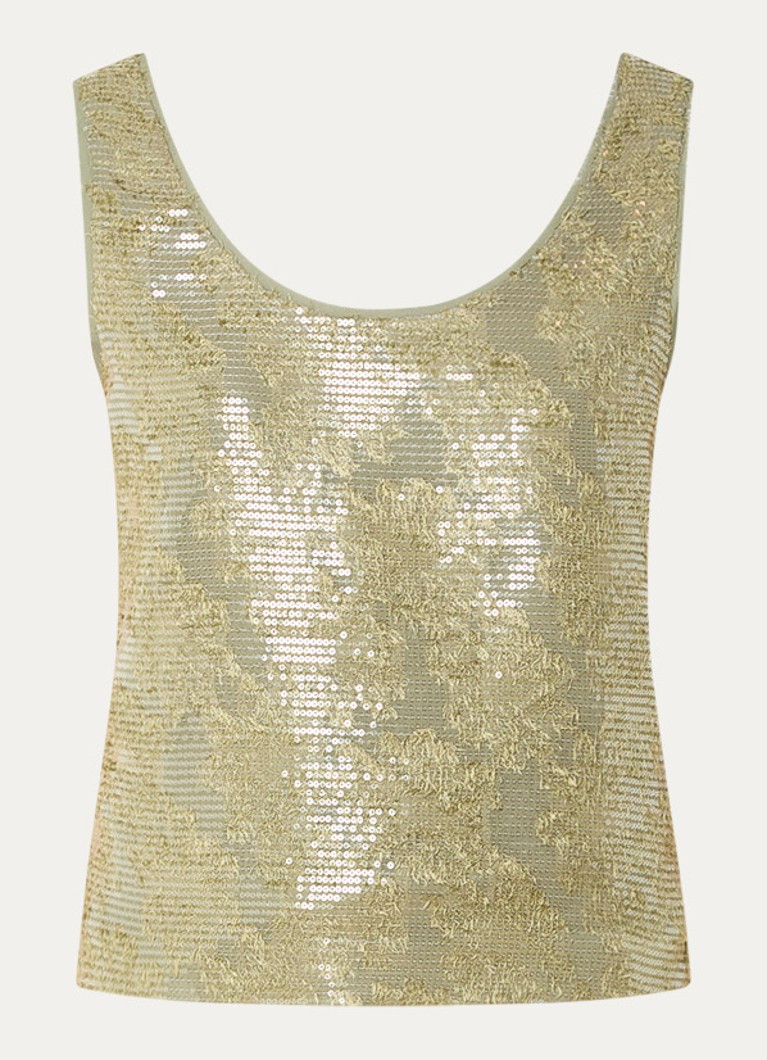 Pennyblack Dames Top met pailletten in de kleur Lichtgroen