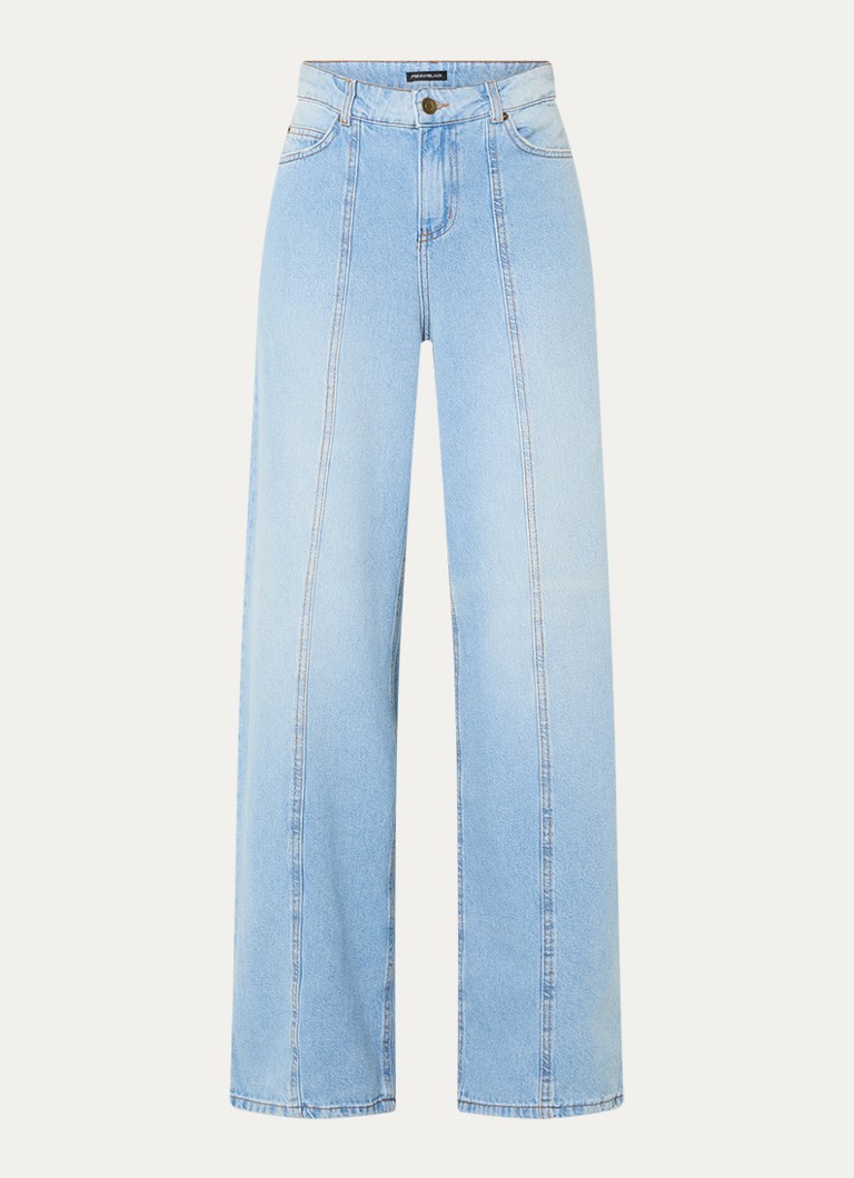 Pennyblack Dames Puddle high waist loose fit jeans met lichte wassing in de kleur Indigo