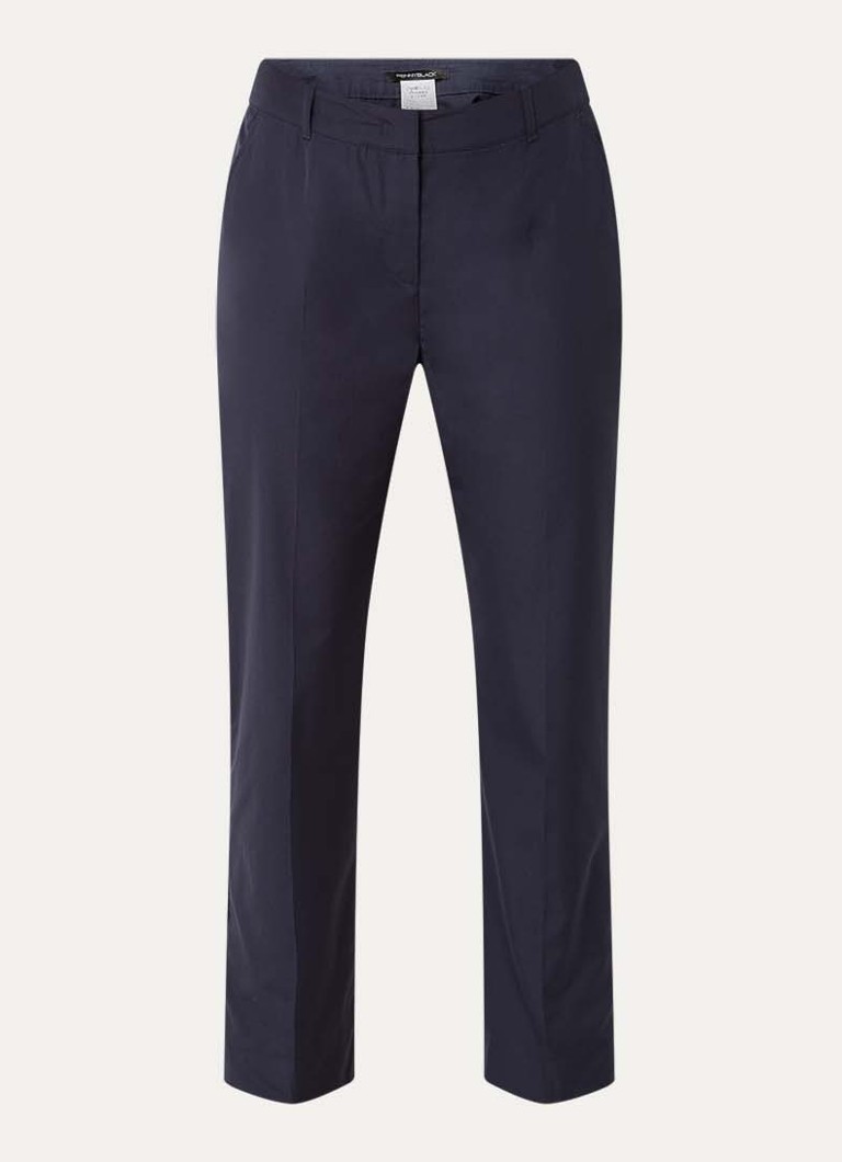 Pennyblack Dames High waist slim fit cropped chino met steekzakken in de kleur Donkerblauw