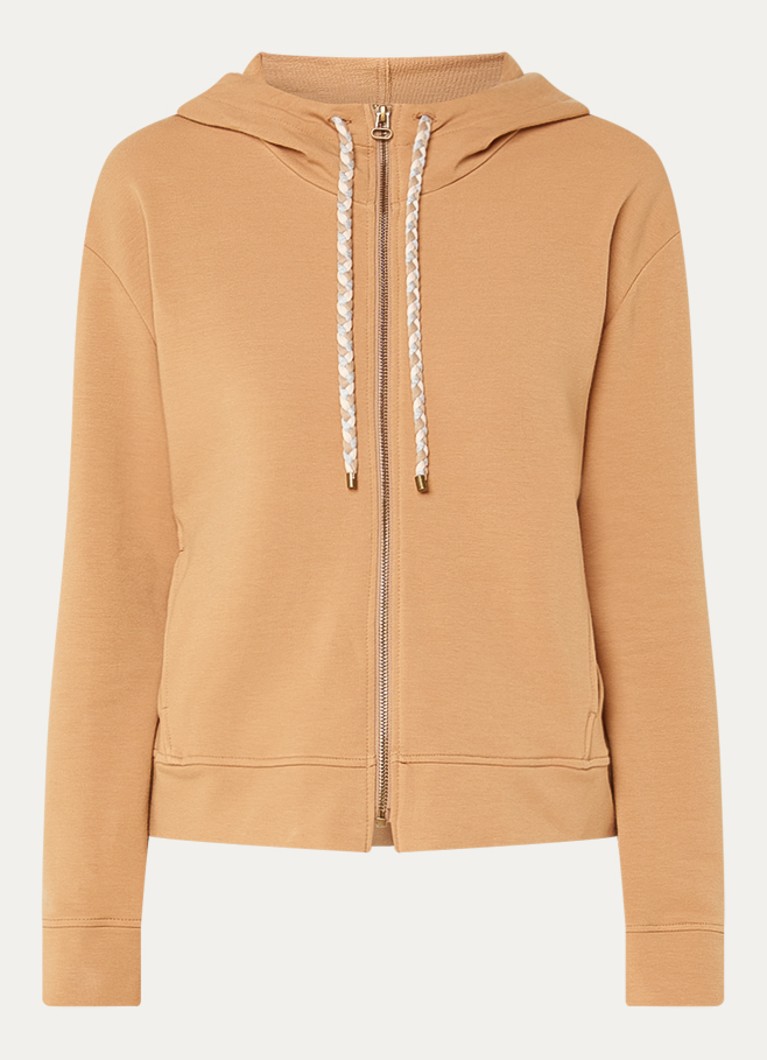 Pennyblack Dames Sweatvest met capuchon in de kleur Camel