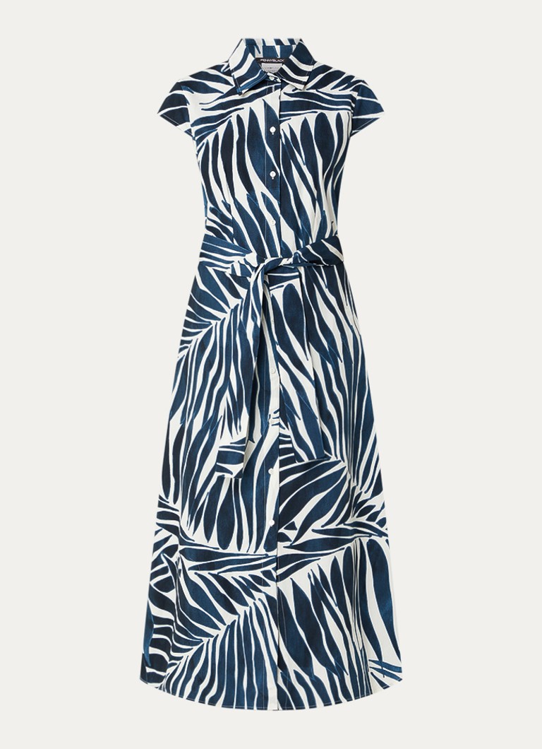 Pennyblack Dames Gioire midi blousejurk met print in de kleur Indigo