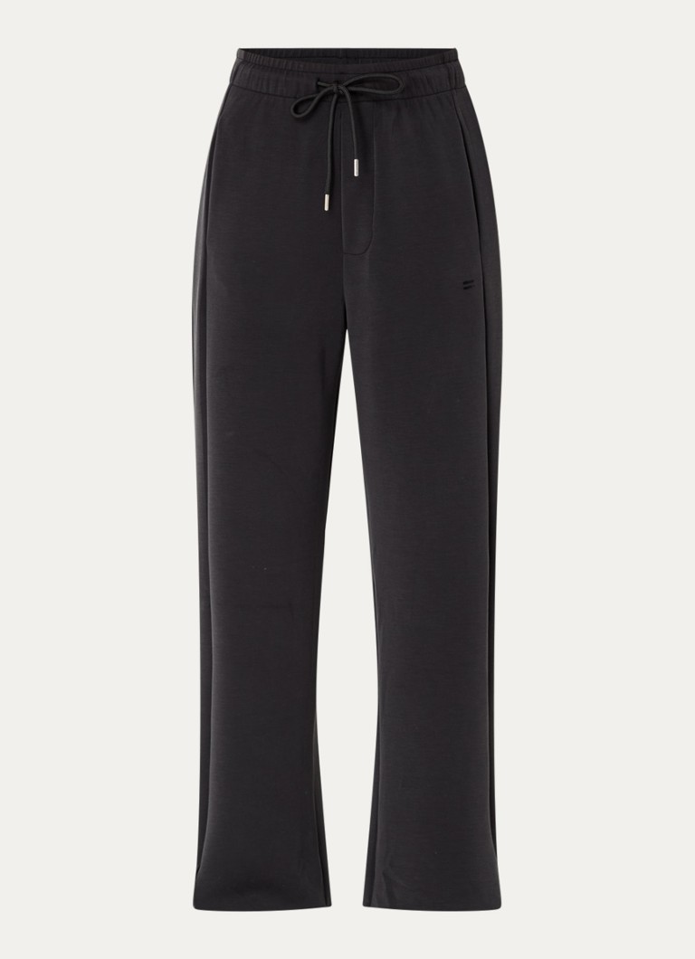 10DAYS Dames High waist straight fit broek met steekzakken in de kleur Zwart