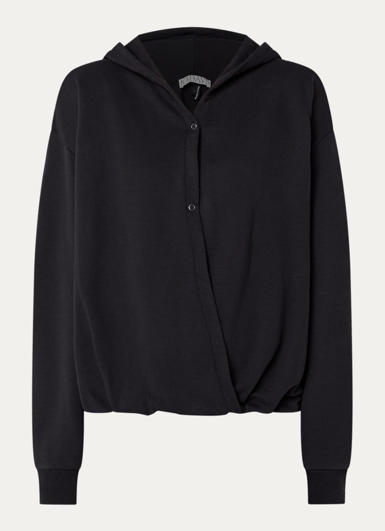 10DAYS Dames Hoodie met capuchon in de kleur Zwart