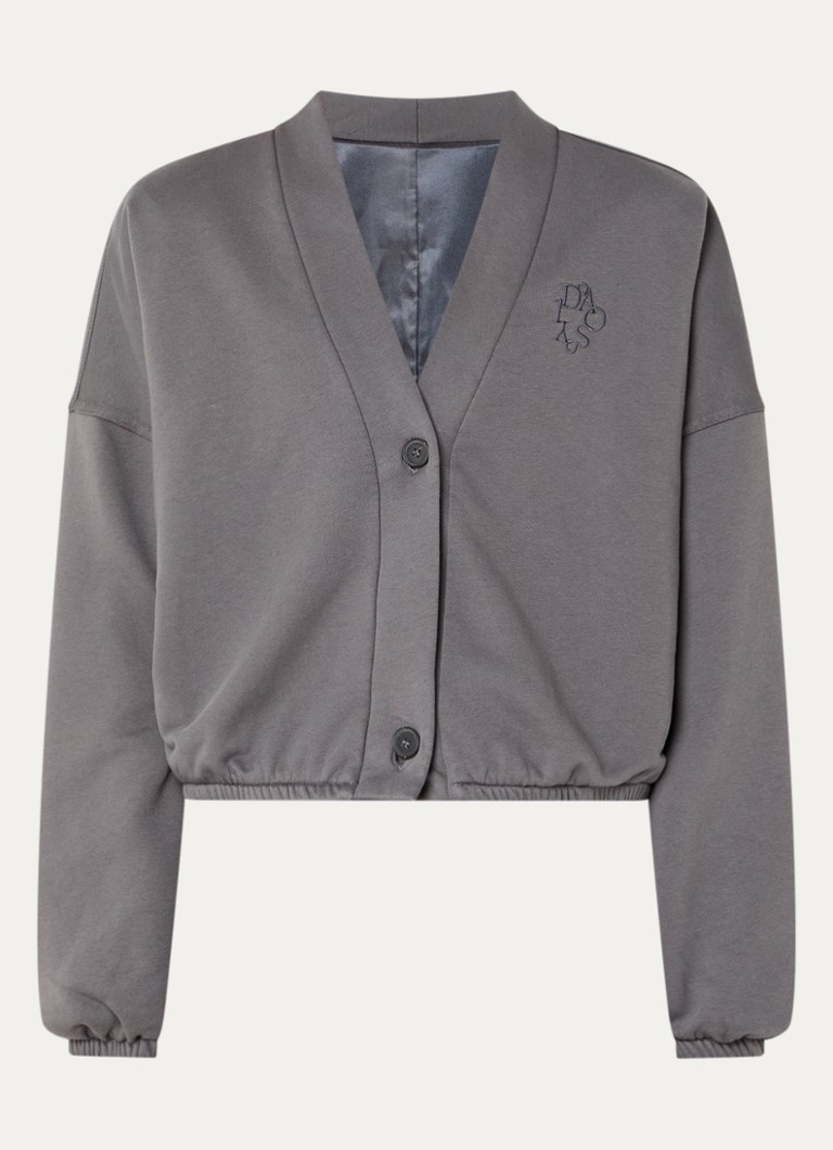 10DAYS Dames Cropped vest met V-hals in de kleur Grijs
