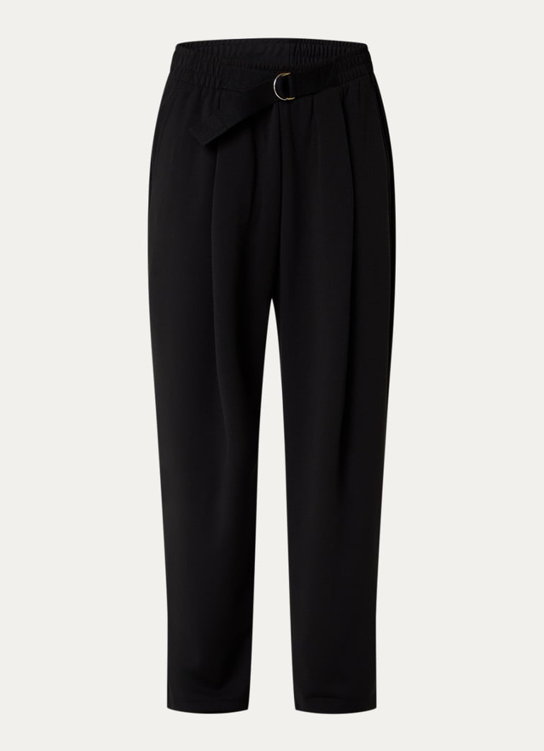 10DAYS Dames High waist loose fit broek met steekzakken in de kleur Zwart