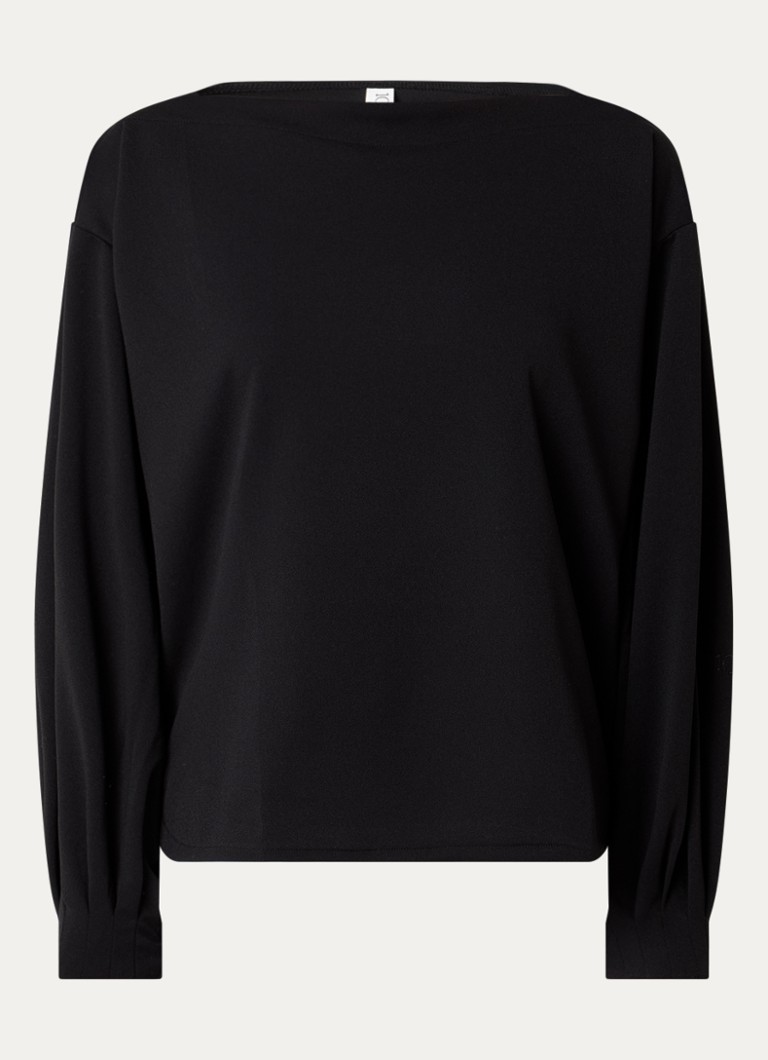 10DAYS Dames Top met boothals in de kleur Zwart