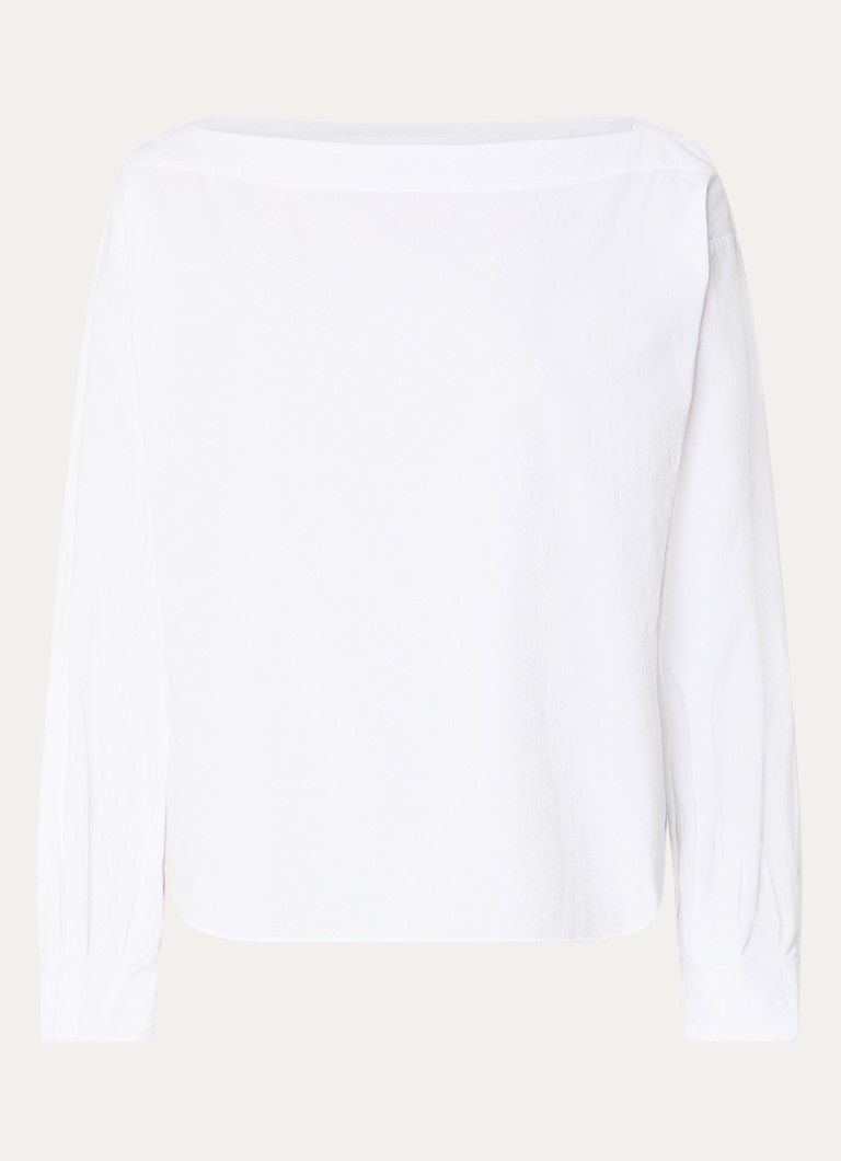 10DAYS Dames Top met boothals in de kleur Wit