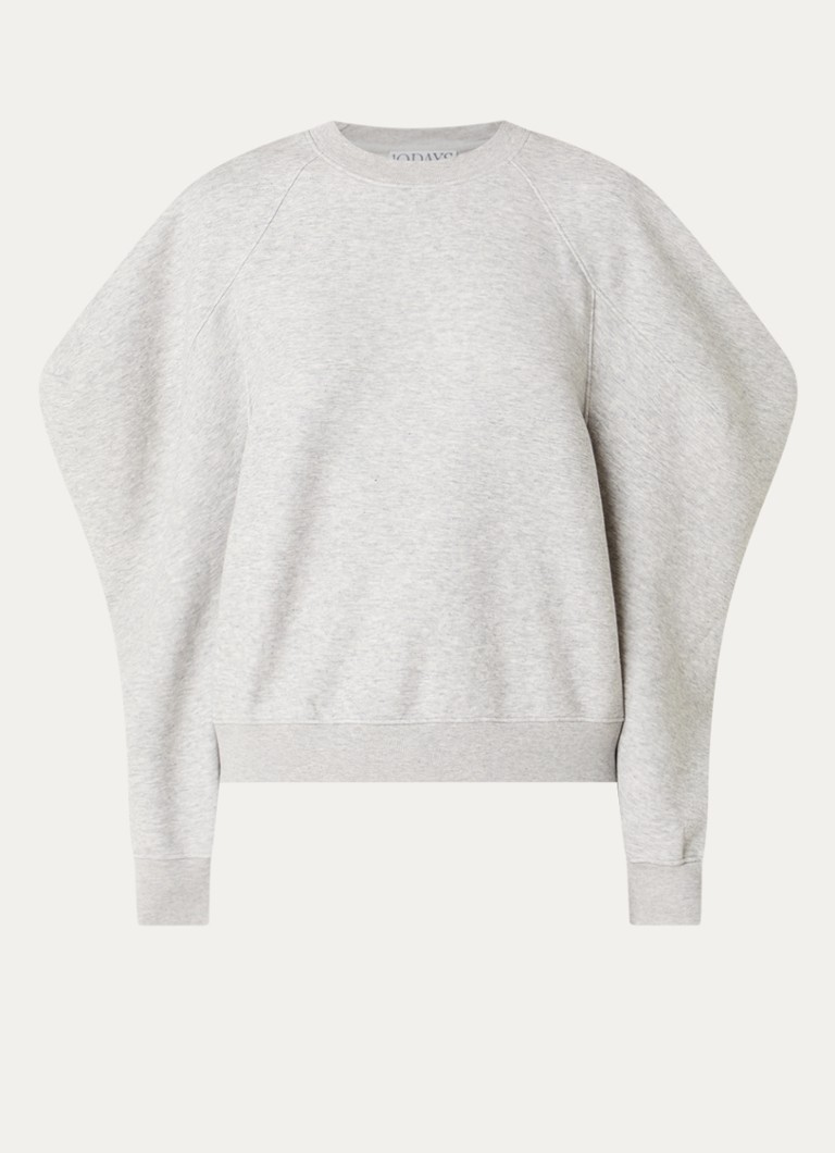 10DAYS Dames Sweater met pofmouw in de kleur Grijsmele