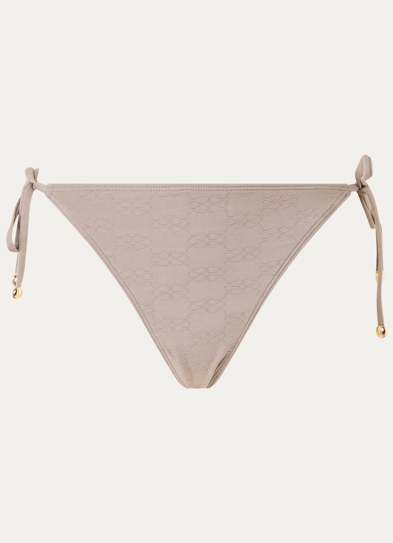 Malina Dames Signature bikinislip met 3D logoprint in de kleur Taupe