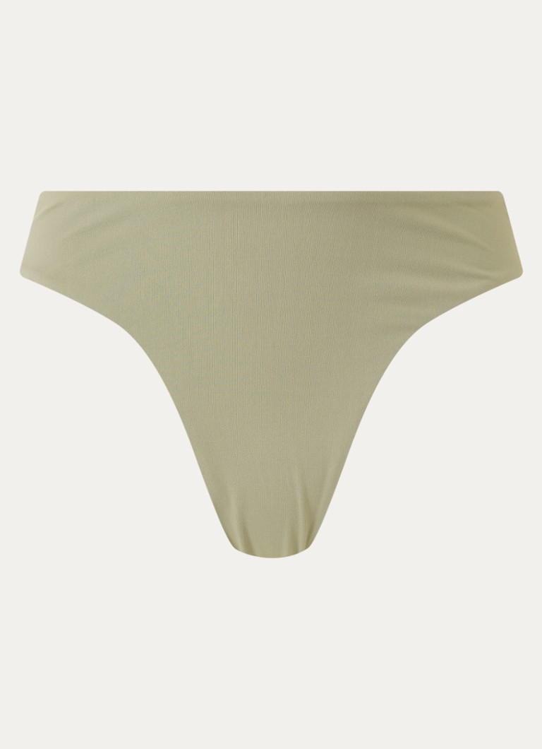 Malina Dames Leana Low tanga bikinislip in de kleur Lichtgroen