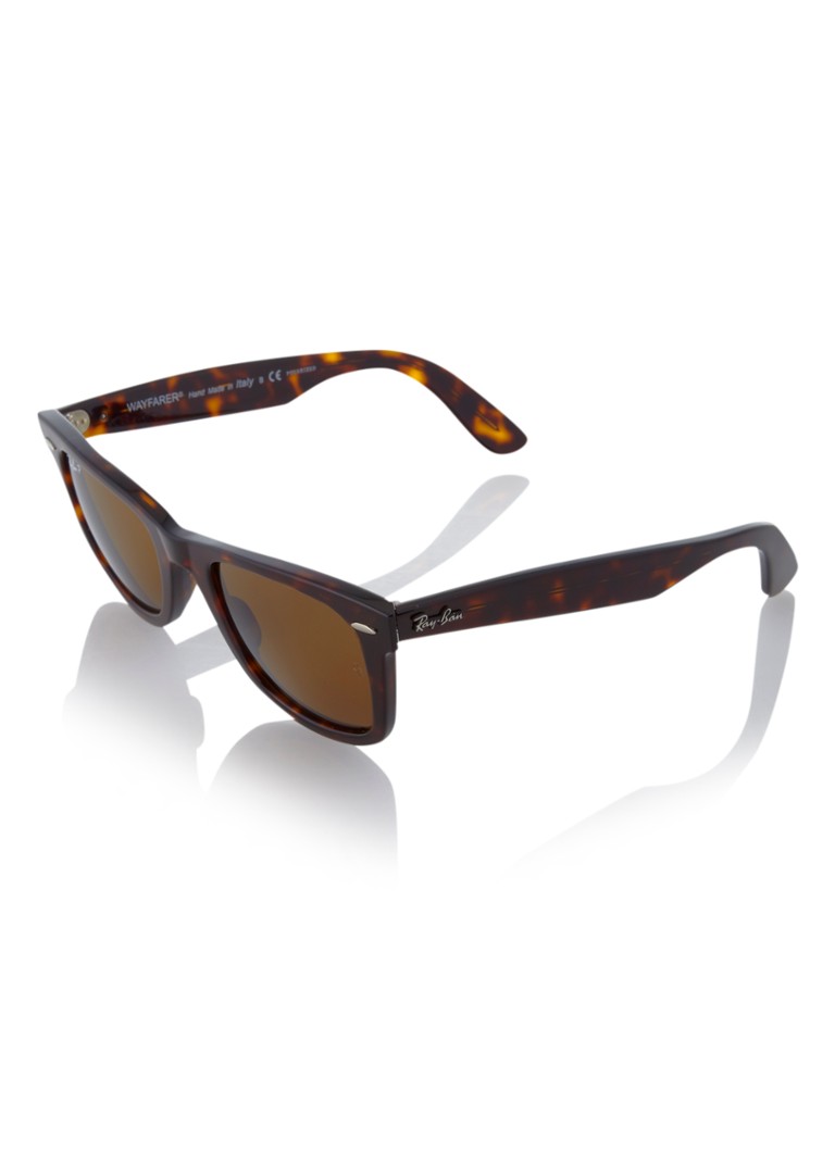 Ray-Ban Wayfarer Heren Zonnebril Wayfarer gepolariseerd RB2140 Oranjebruin - Deal