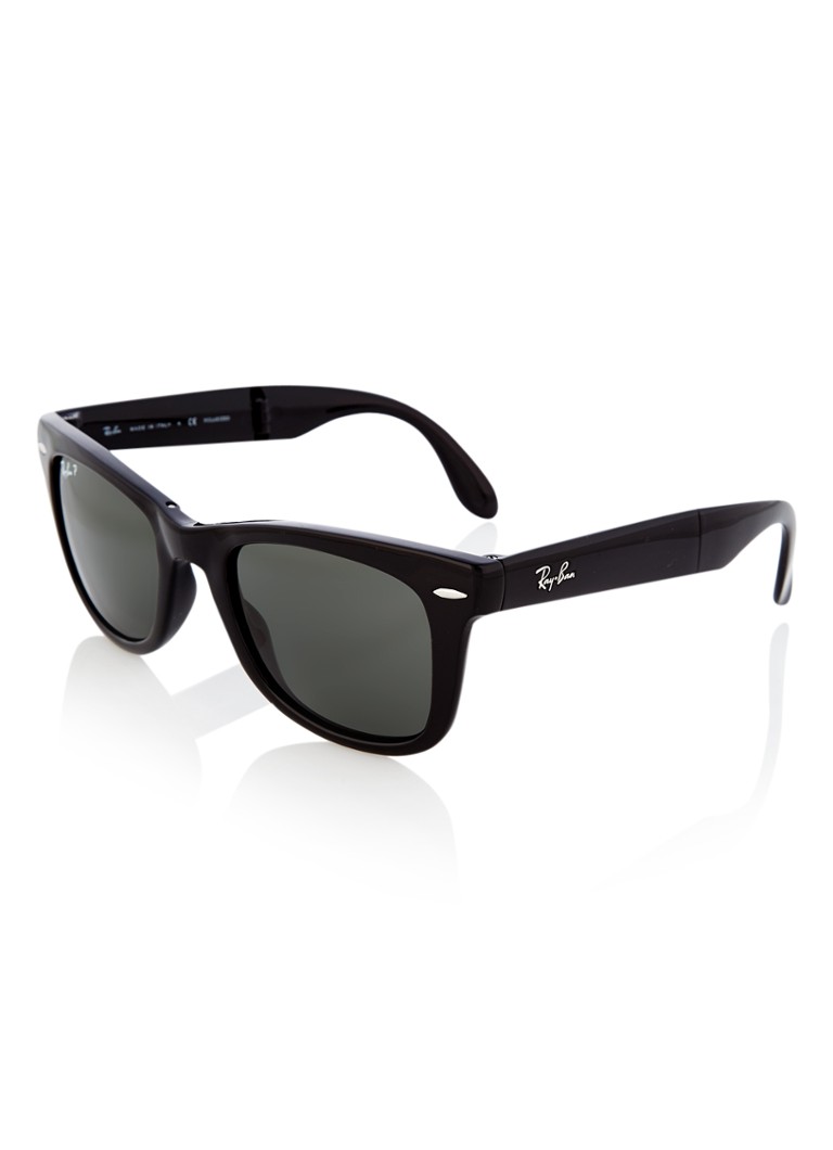 Ray-Ban Wayfarer Heren Zonnebril Wayfarer Folding gepolariseerd en opvouwbaar RB4105 Zwart - Deal