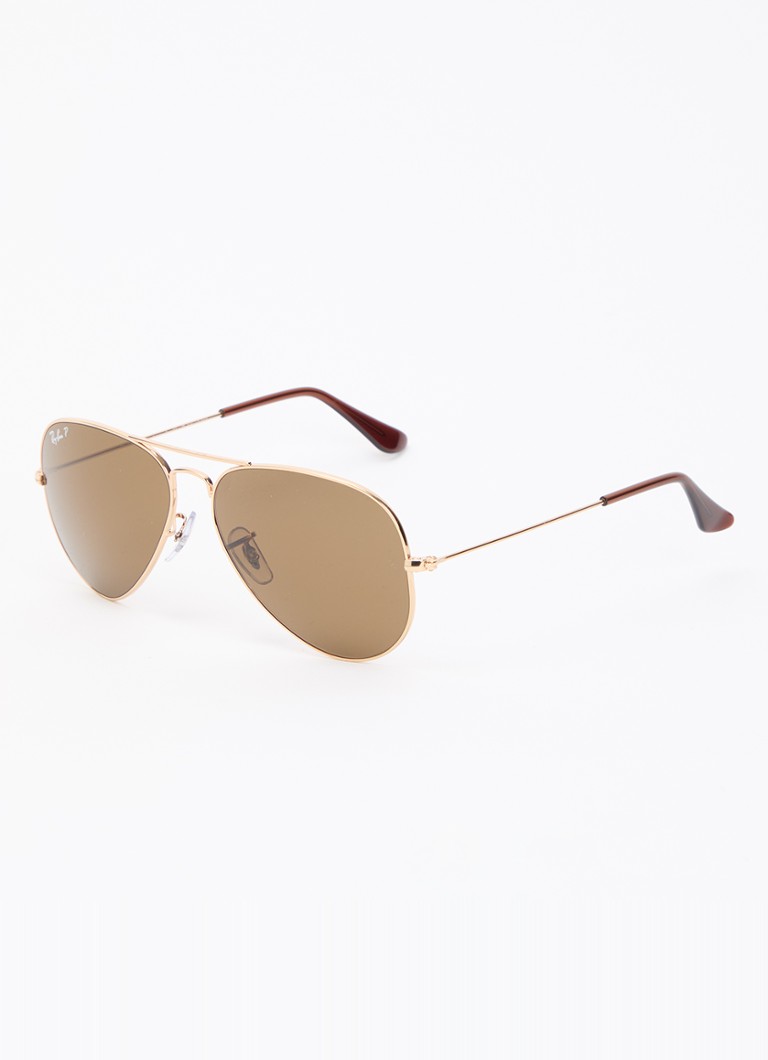 Ray-Ban Dames Aviator Large Metal zonnebril gepolariseerd RB3025 Goud - Deal