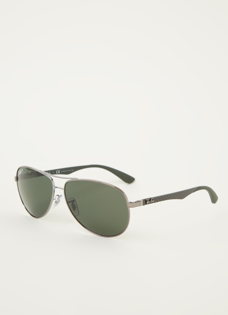Aviator Heren Carbon Fibre zonnebril RB8313 - Gepolariseerd, Grijs