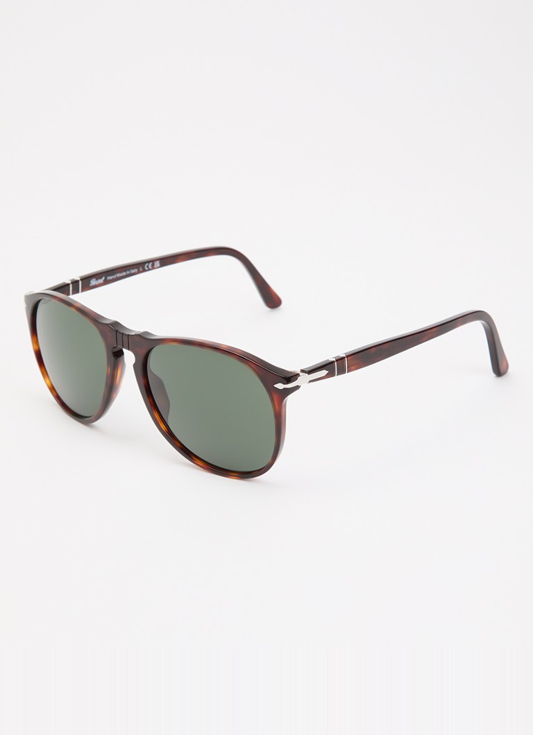 Persol Heren Retro zonnebril P09649S Donkerbruin - Deal