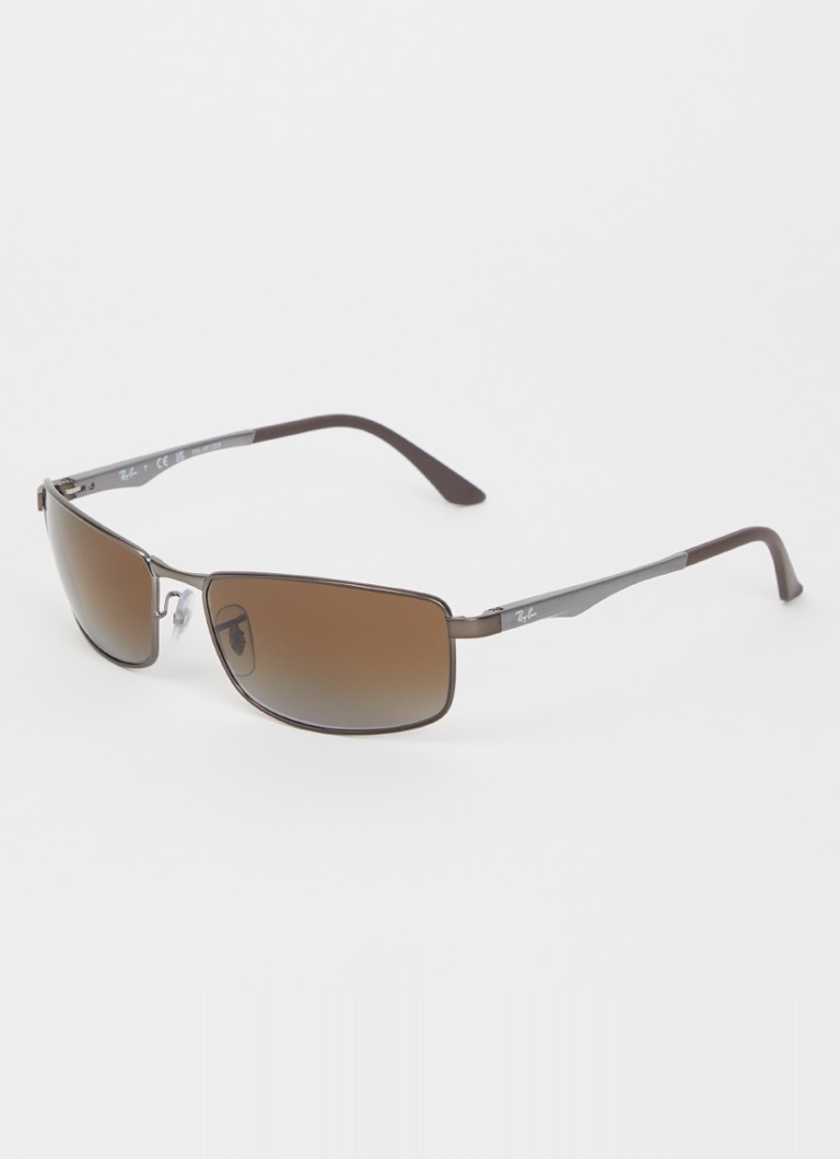 Ray-Ban Heren Retro zonnebril gepolariseerd RB3498 Zilver - Deal