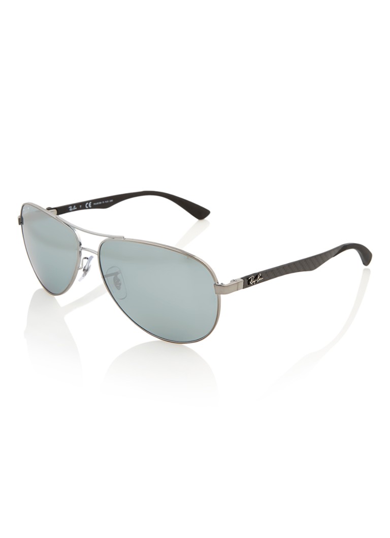 Ray-Ban Aviator Heren Zonnebril gepolariseerd RB8313 61 Zilver - Deal