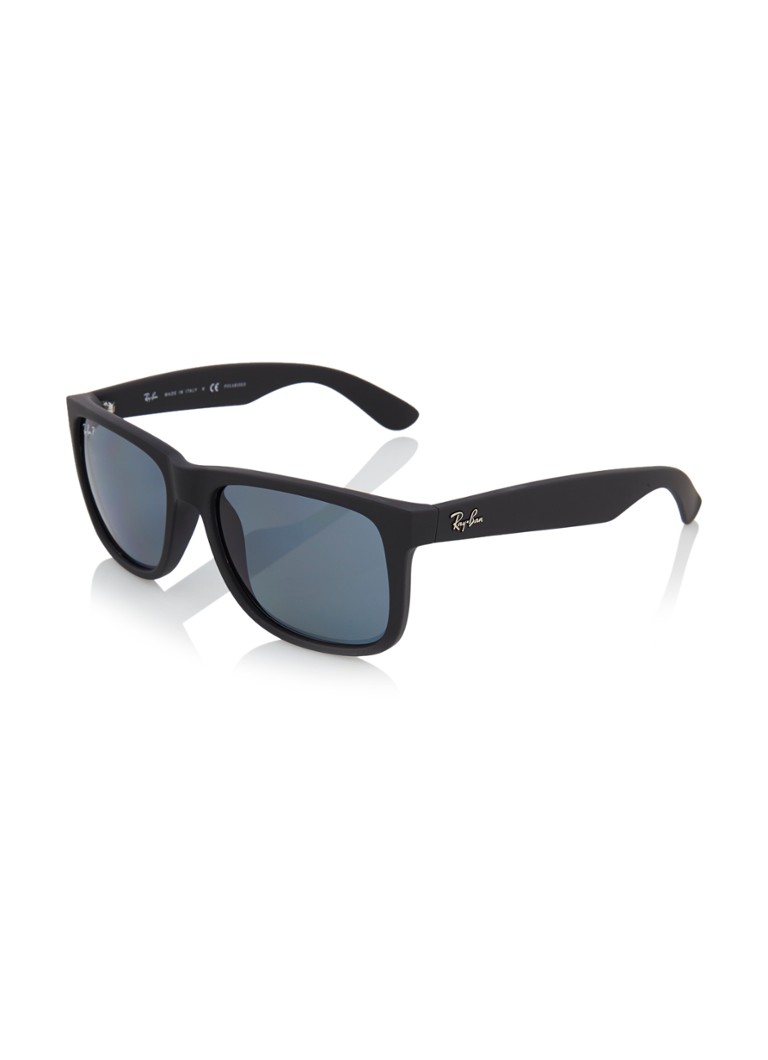 Ray-Ban Wayfarer Heren Justin zonnebril gepolariseerd RB4165 Zwart - Deal