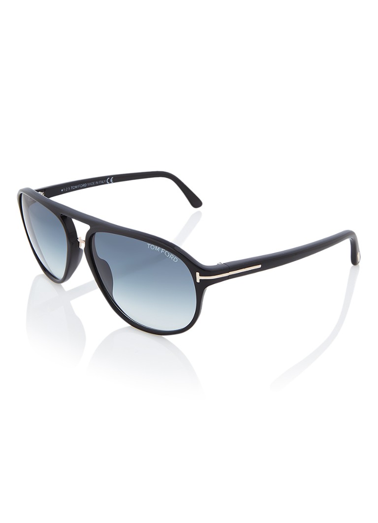 TOM FORD Aviator Heren Jacob zonnebril FT0447 Zwart