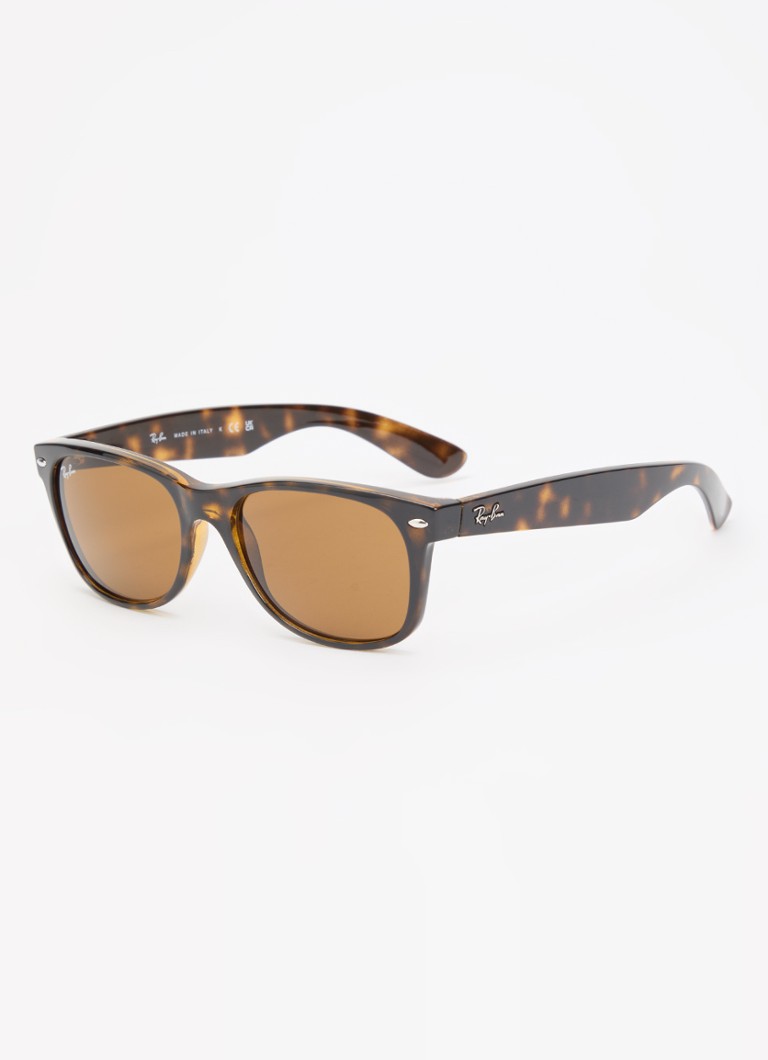 Ray-Ban Heren New Wayfarer zonnebril RB2132 Donkerbruin - Deal