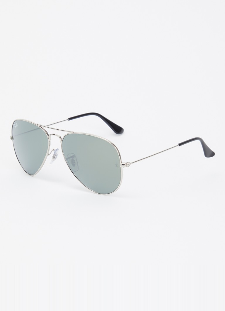 Ray-Ban Heren Aviator Large Metal zonnebril RB3025 Zilver - Deal
