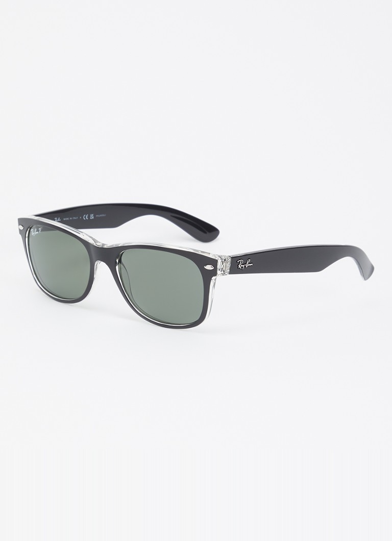 Ray-Ban Heren New Wayfarer zonnebril gepolariseerd RB2132 Zwart - Deal