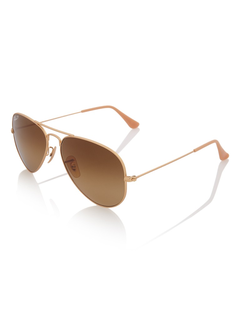 Ray-Ban Aviator Heren Zonnebril gepolariseerd RB3025 Goud - Deal