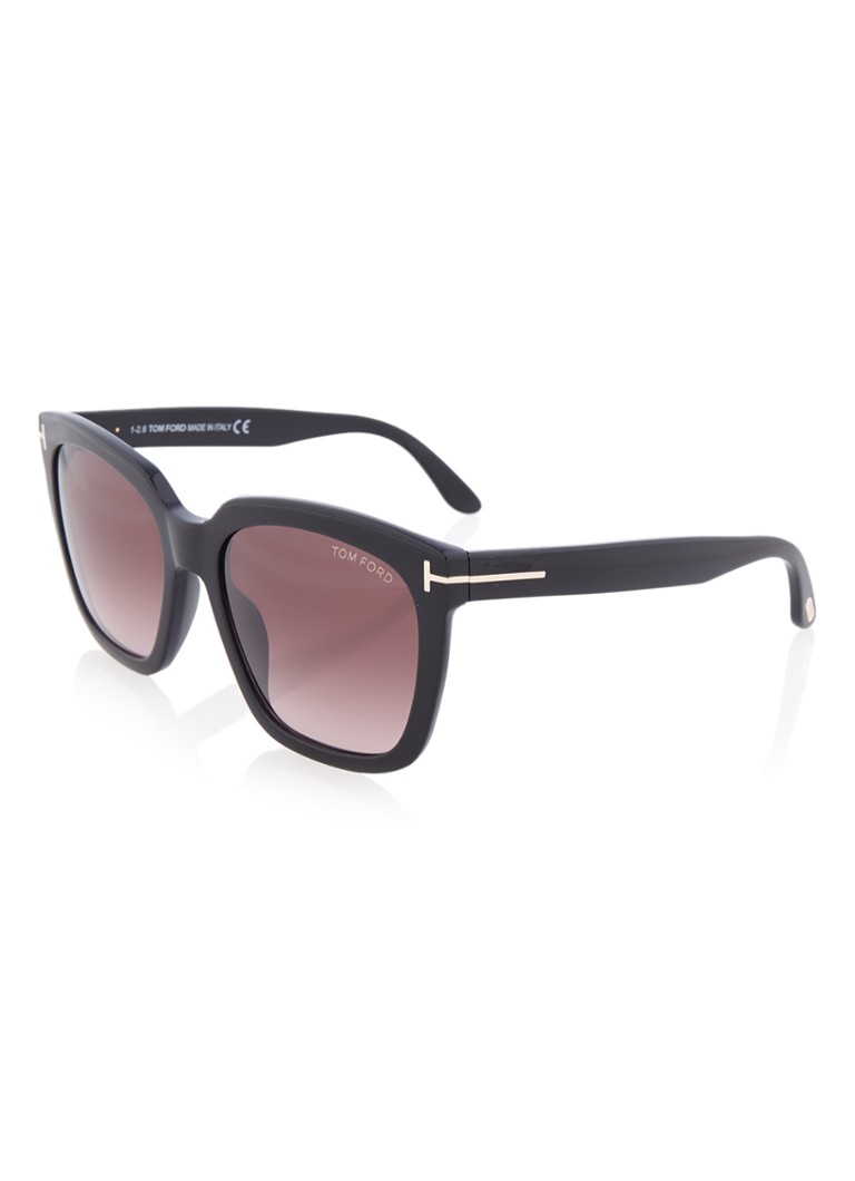 TOM FORD Wayfarer Dames Amarra zonnebril FT0502 Zwart