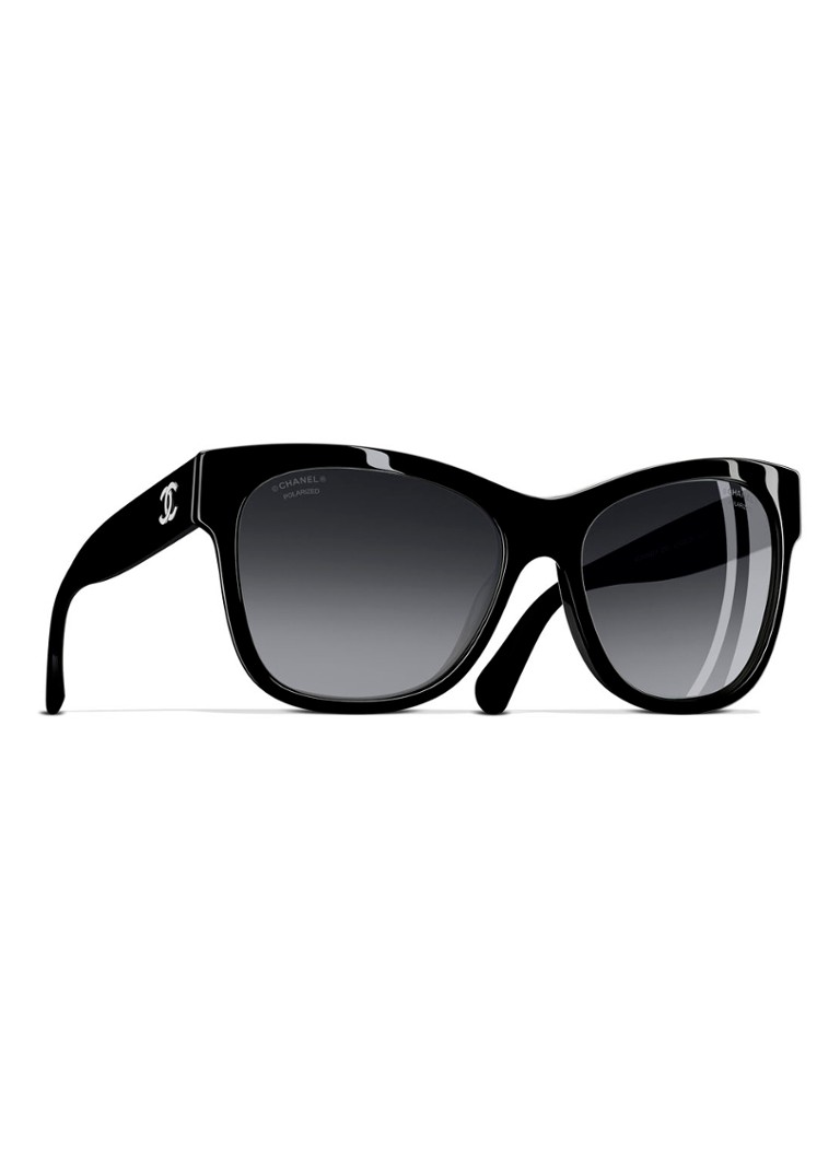 Wayfarer Dames VIERKANTE ZONNEBRIL - Gepolariseerd, Zwart
