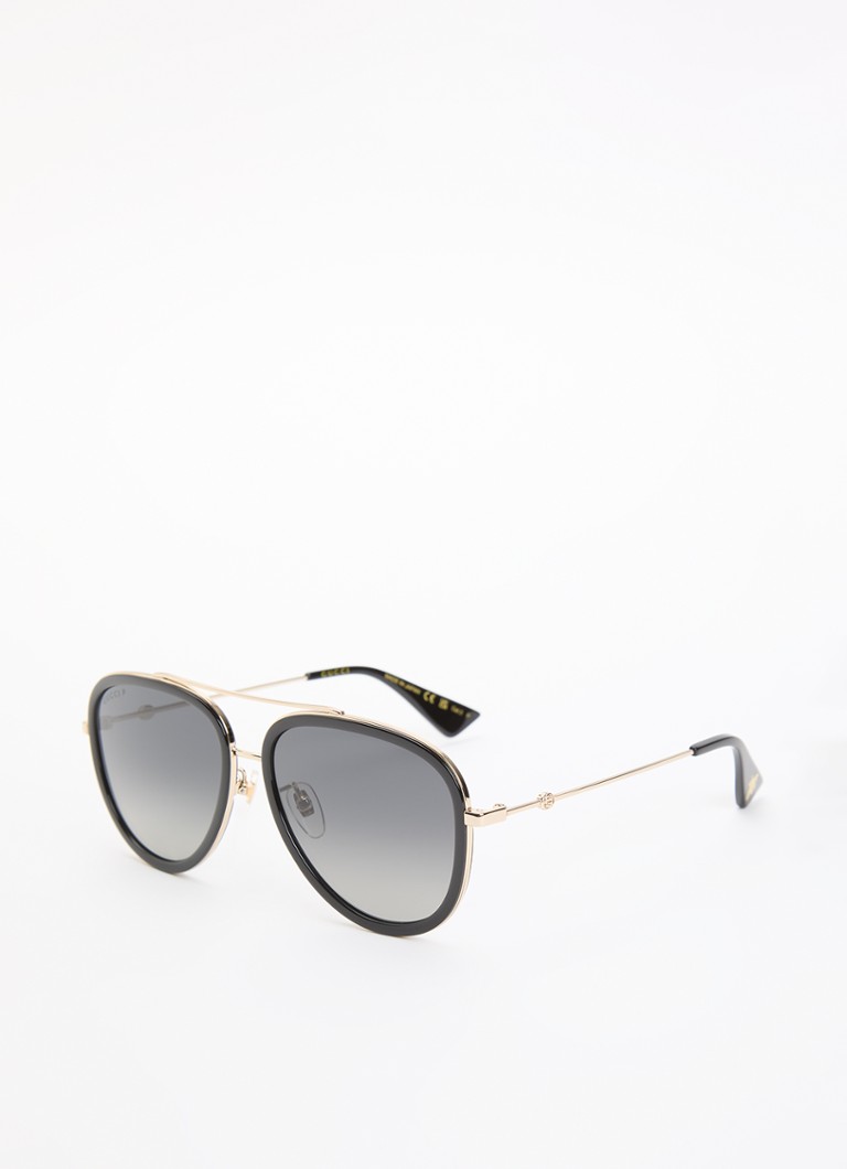 Gucci Dames Piloten zonnebril gepolariseerd GG0062S Goud
